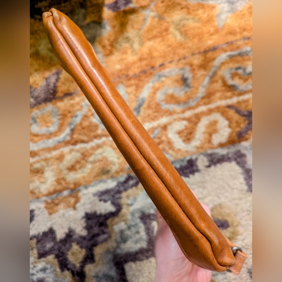 Free2Fly Ivey Wristlet Wallet All Leather Clutch in Cognac - Picture 10 of 11